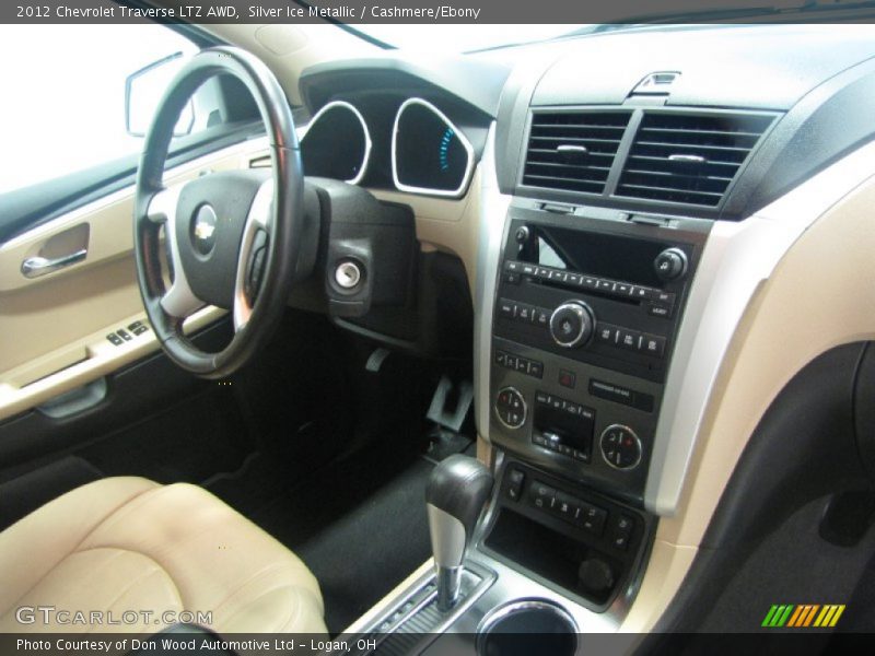 Silver Ice Metallic / Cashmere/Ebony 2012 Chevrolet Traverse LTZ AWD