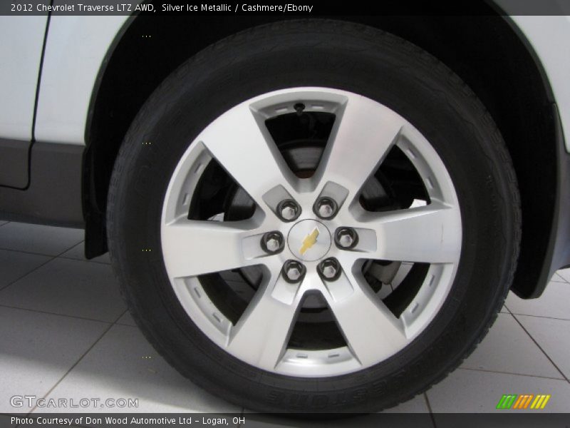 Silver Ice Metallic / Cashmere/Ebony 2012 Chevrolet Traverse LTZ AWD