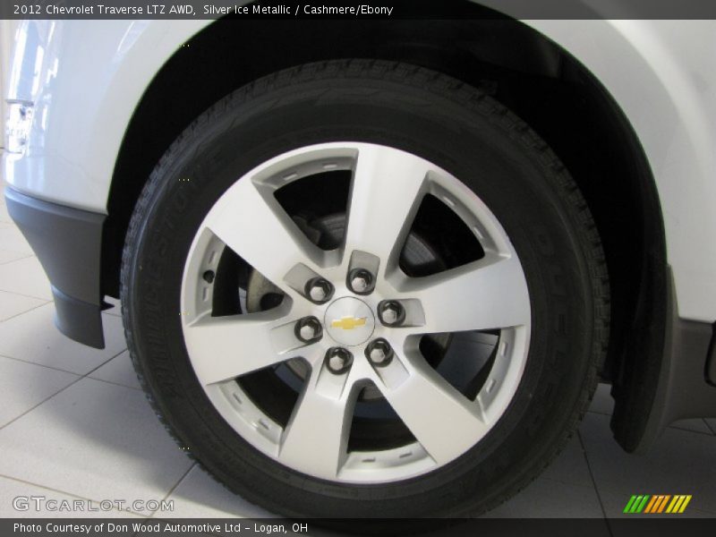 Silver Ice Metallic / Cashmere/Ebony 2012 Chevrolet Traverse LTZ AWD