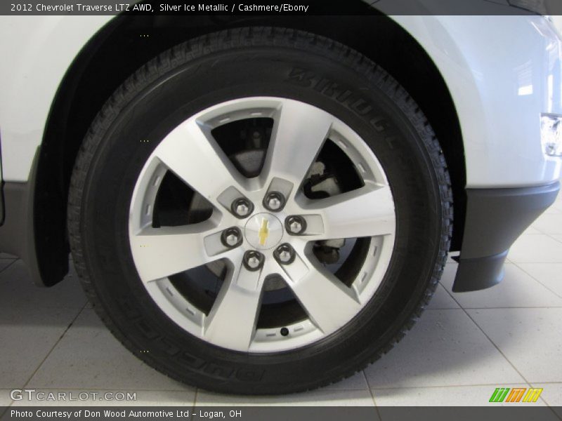 Silver Ice Metallic / Cashmere/Ebony 2012 Chevrolet Traverse LTZ AWD