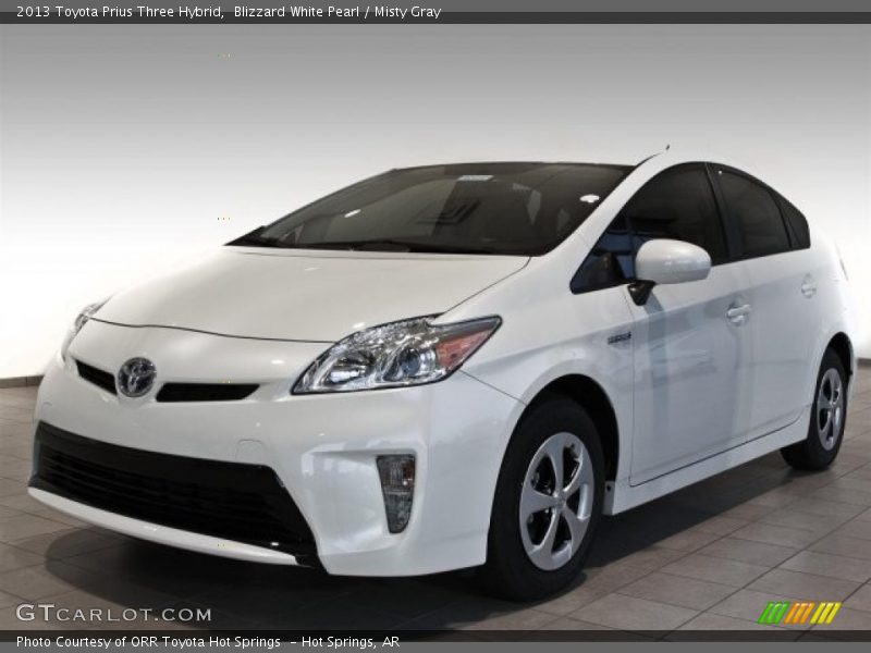 Blizzard White Pearl / Misty Gray 2013 Toyota Prius Three Hybrid
