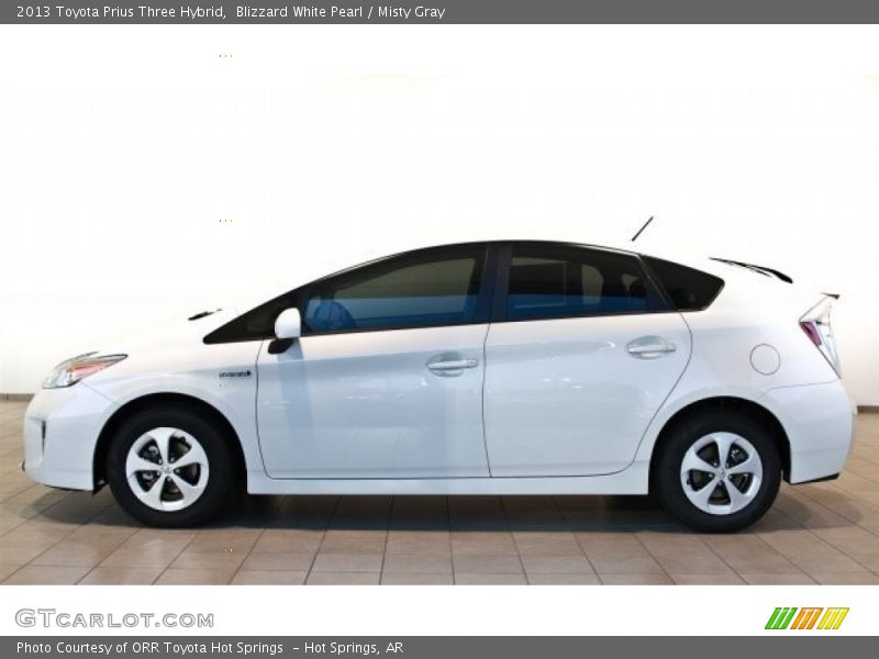 Blizzard White Pearl / Misty Gray 2013 Toyota Prius Three Hybrid