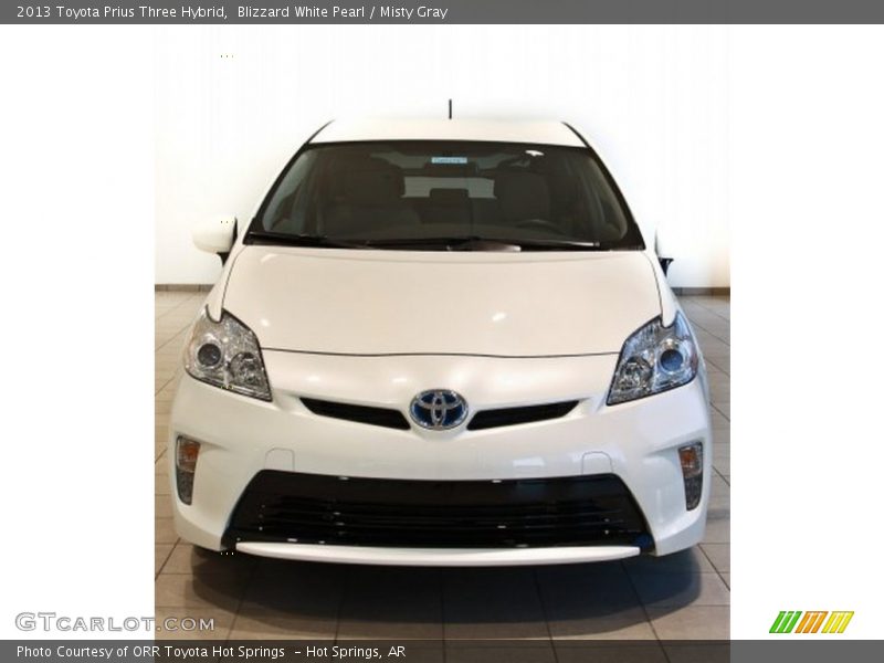 Blizzard White Pearl / Misty Gray 2013 Toyota Prius Three Hybrid