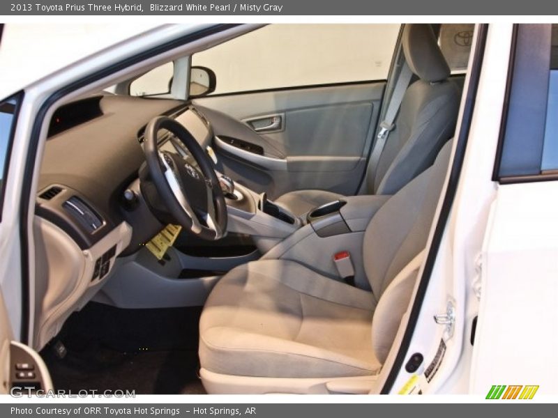 Blizzard White Pearl / Misty Gray 2013 Toyota Prius Three Hybrid