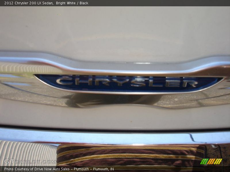 Bright White / Black 2012 Chrysler 200 LX Sedan