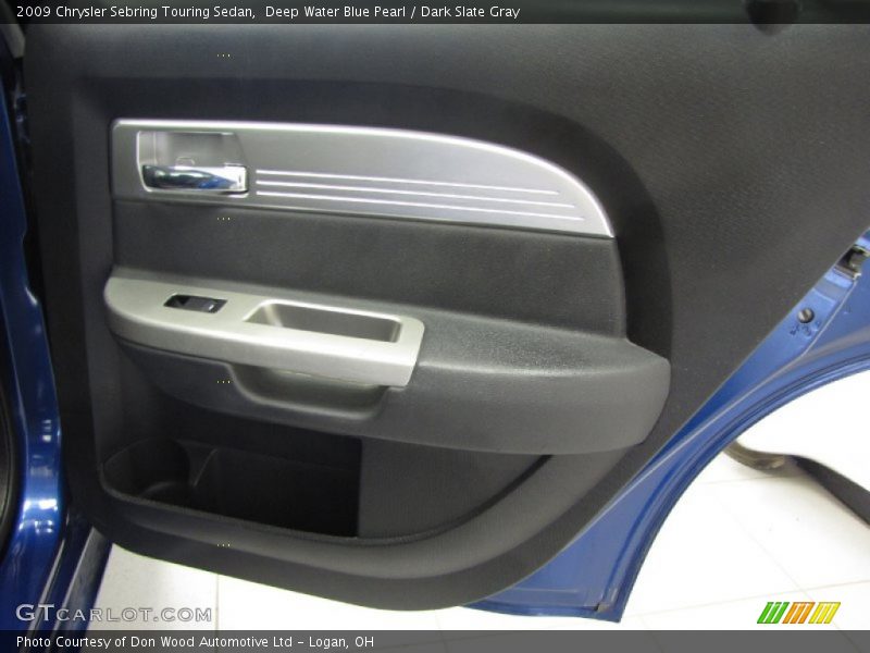 Deep Water Blue Pearl / Dark Slate Gray 2009 Chrysler Sebring Touring Sedan