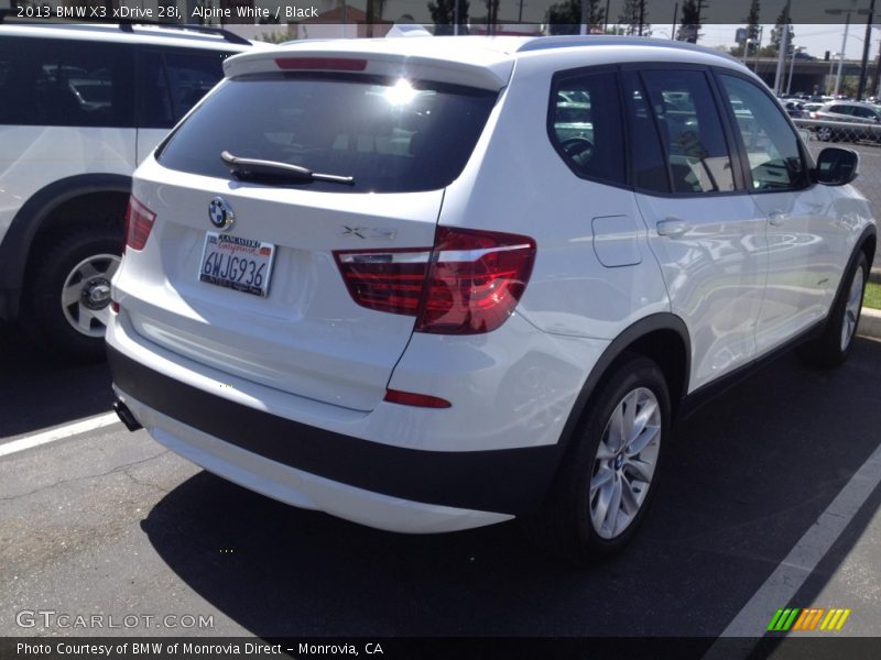 Alpine White / Black 2013 BMW X3 xDrive 28i