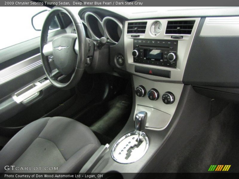 Deep Water Blue Pearl / Dark Slate Gray 2009 Chrysler Sebring Touring Sedan