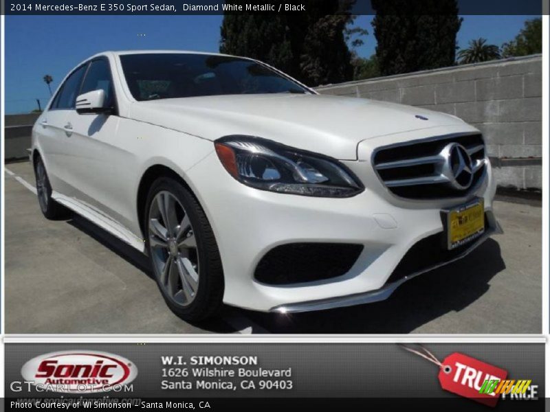 Diamond White Metallic / Black 2014 Mercedes-Benz E 350 Sport Sedan