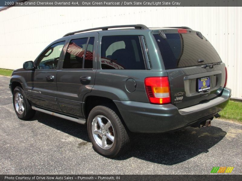 Onyx Green Pearlcoat / Dark Slate Gray/Light Slate Gray 2003 Jeep Grand Cherokee Overland 4x4