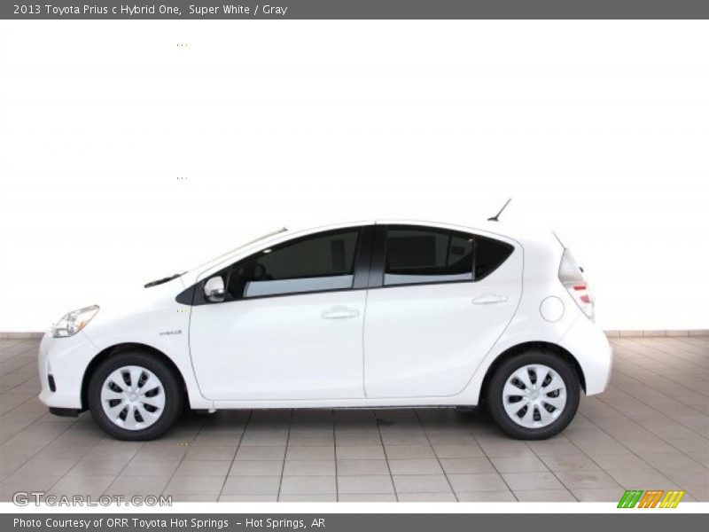 Super White / Gray 2013 Toyota Prius c Hybrid One