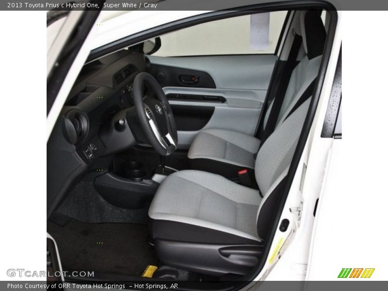 Super White / Gray 2013 Toyota Prius c Hybrid One