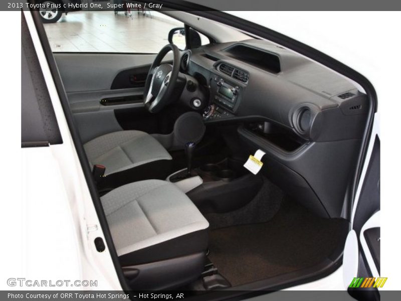 Super White / Gray 2013 Toyota Prius c Hybrid One