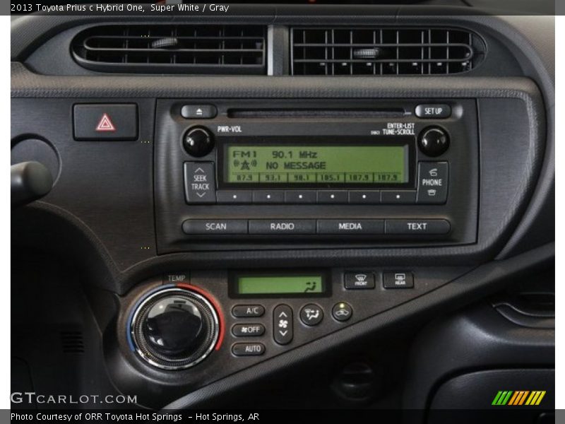 Super White / Gray 2013 Toyota Prius c Hybrid One