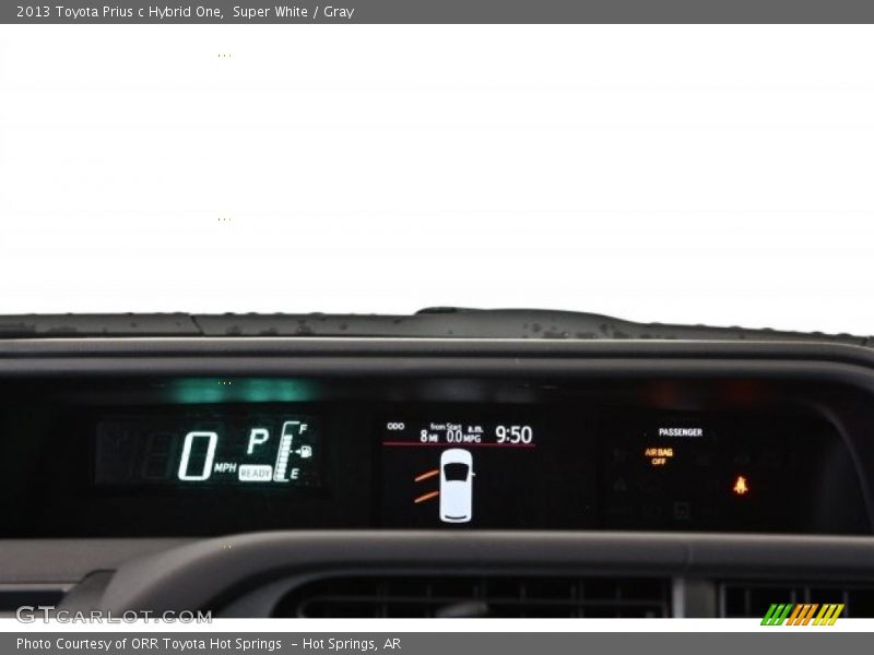 Super White / Gray 2013 Toyota Prius c Hybrid One