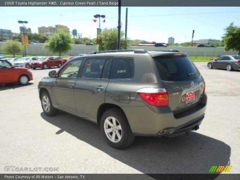 Cypress Green Pearl / Sand Beige 2008 Toyota Highlander 4WD