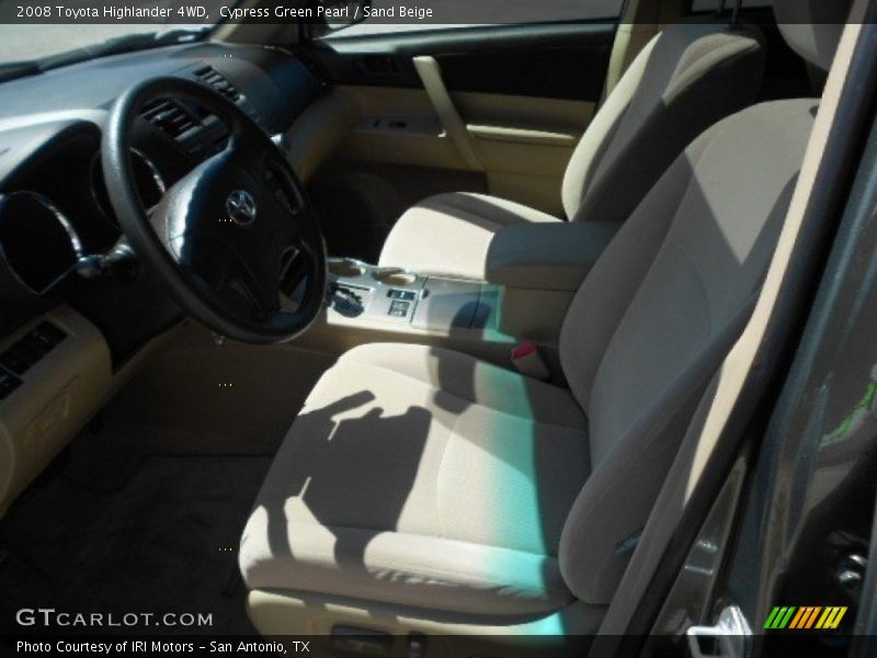 Cypress Green Pearl / Sand Beige 2008 Toyota Highlander 4WD