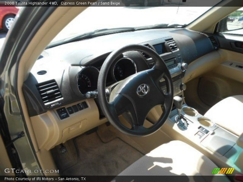 Cypress Green Pearl / Sand Beige 2008 Toyota Highlander 4WD