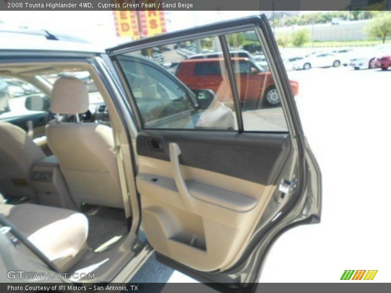 Cypress Green Pearl / Sand Beige 2008 Toyota Highlander 4WD
