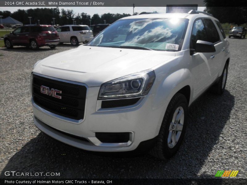 White Diamond Tricoat / Ebony 2014 GMC Acadia SLE