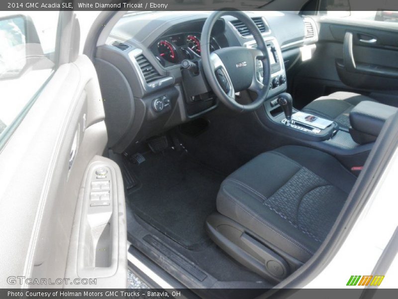 White Diamond Tricoat / Ebony 2014 GMC Acadia SLE