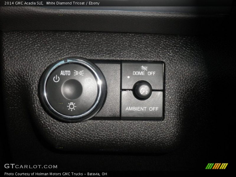 White Diamond Tricoat / Ebony 2014 GMC Acadia SLE