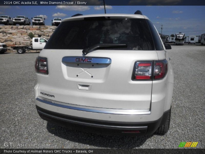 White Diamond Tricoat / Ebony 2014 GMC Acadia SLE