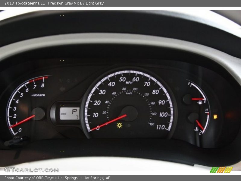 Predawn Gray Mica / Light Gray 2013 Toyota Sienna LE