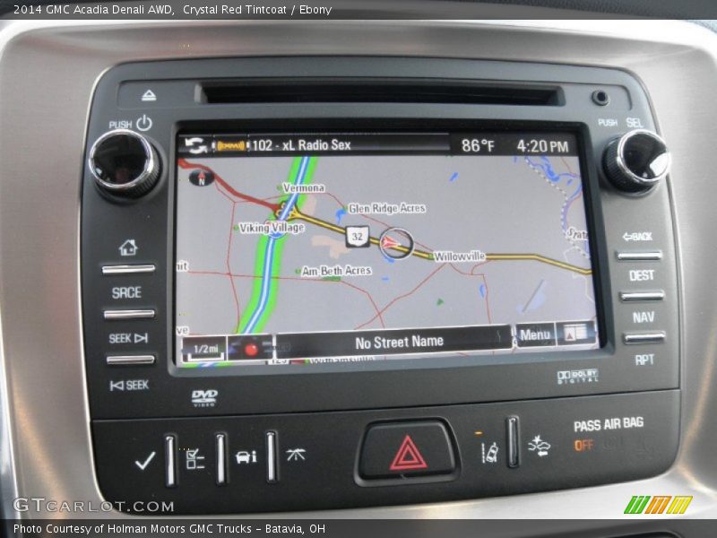 Navigation of 2014 Acadia Denali AWD