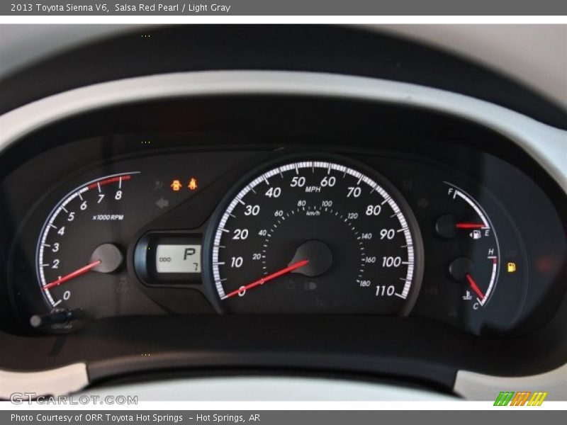  2013 Sienna V6 V6 Gauges