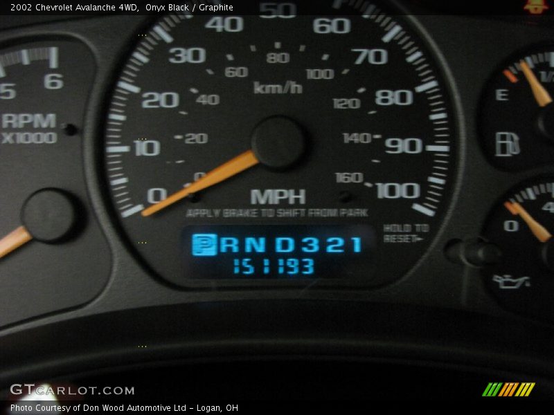 Onyx Black / Graphite 2002 Chevrolet Avalanche 4WD