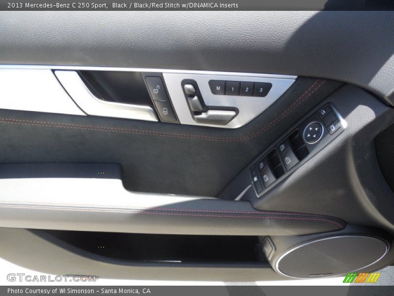 Black / Black/Red Stitch w/DINAMICA Inserts 2013 Mercedes-Benz C 250 Sport