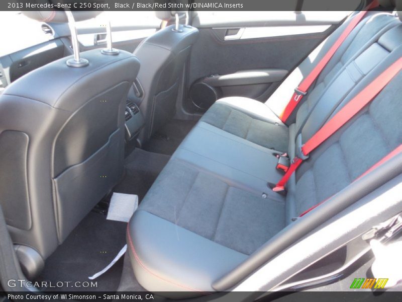 Black / Black/Red Stitch w/DINAMICA Inserts 2013 Mercedes-Benz C 250 Sport