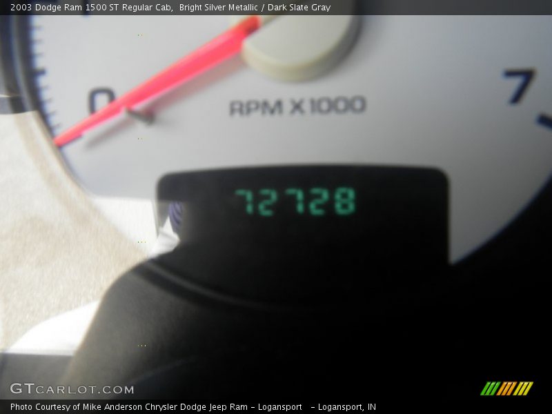 Bright Silver Metallic / Dark Slate Gray 2003 Dodge Ram 1500 ST Regular Cab