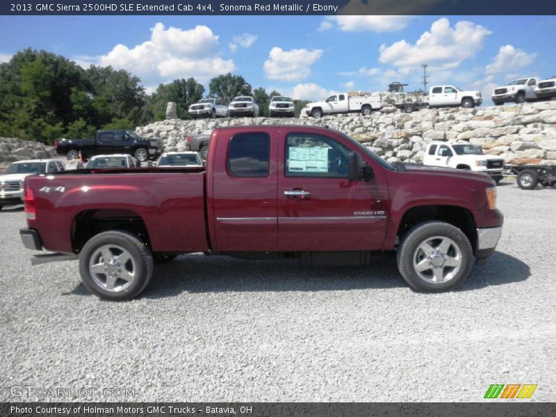 Sonoma Red Metallic / Ebony 2013 GMC Sierra 2500HD SLE Extended Cab 4x4