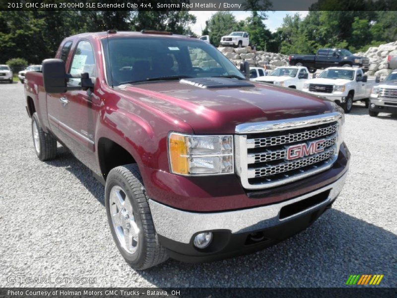 Sonoma Red Metallic / Ebony 2013 GMC Sierra 2500HD SLE Extended Cab 4x4