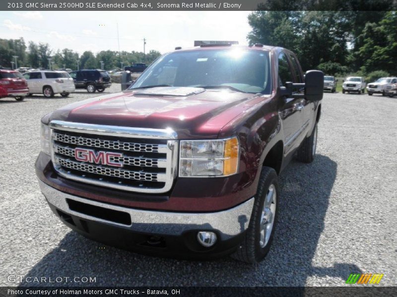 Sonoma Red Metallic / Ebony 2013 GMC Sierra 2500HD SLE Extended Cab 4x4