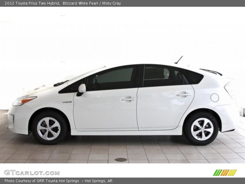 Blizzard White Pearl / Misty Gray 2013 Toyota Prius Two Hybrid