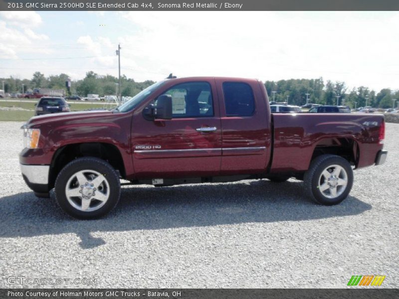 Sonoma Red Metallic / Ebony 2013 GMC Sierra 2500HD SLE Extended Cab 4x4