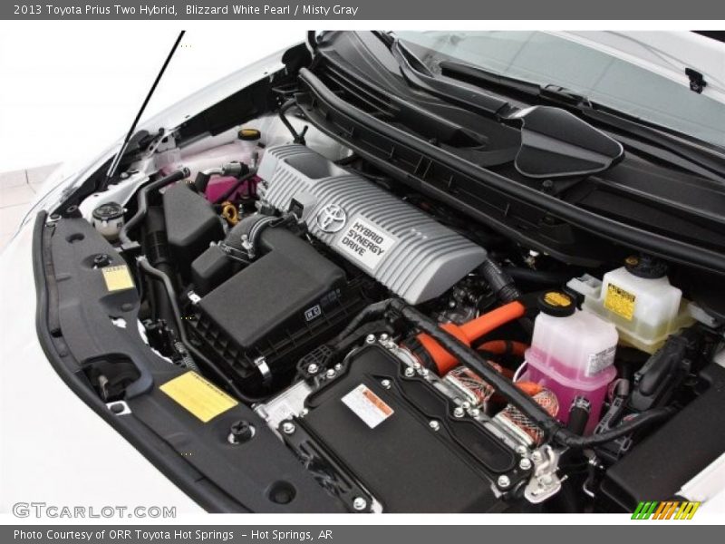 Blizzard White Pearl / Misty Gray 2013 Toyota Prius Two Hybrid