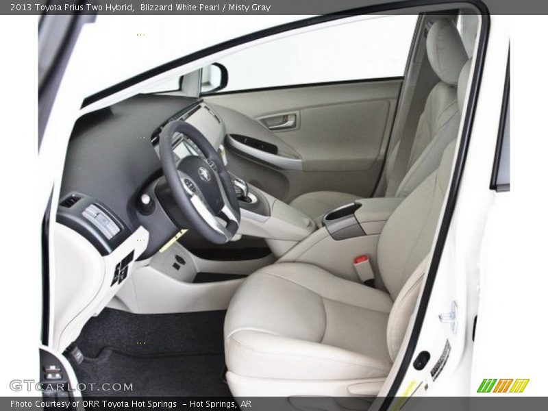 Blizzard White Pearl / Misty Gray 2013 Toyota Prius Two Hybrid