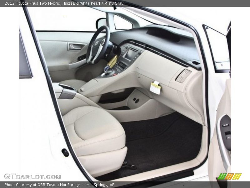 Blizzard White Pearl / Misty Gray 2013 Toyota Prius Two Hybrid