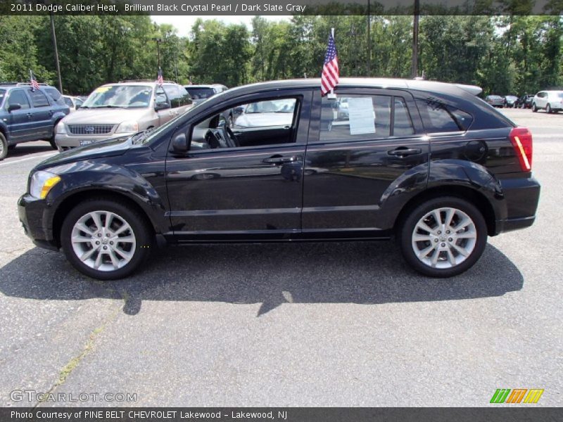 Brilliant Black Crystal Pearl / Dark Slate Gray 2011 Dodge Caliber Heat