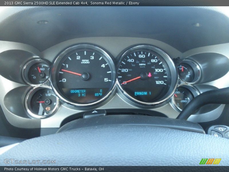 Sonoma Red Metallic / Ebony 2013 GMC Sierra 2500HD SLE Extended Cab 4x4