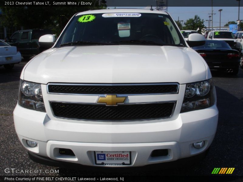 Summit White / Ebony 2013 Chevrolet Tahoe LT