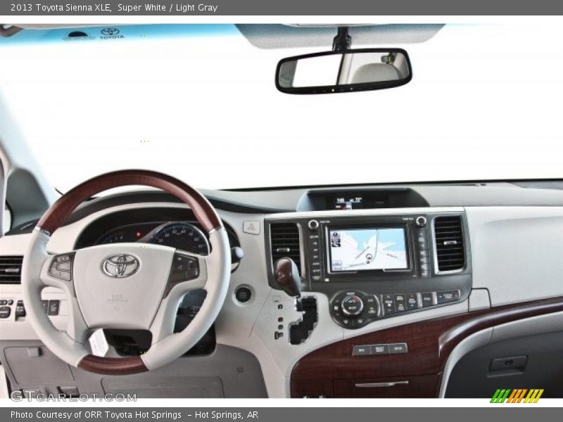 Super White / Light Gray 2013 Toyota Sienna XLE