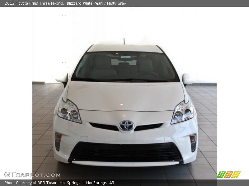 Blizzard White Pearl / Misty Gray 2013 Toyota Prius Three Hybrid