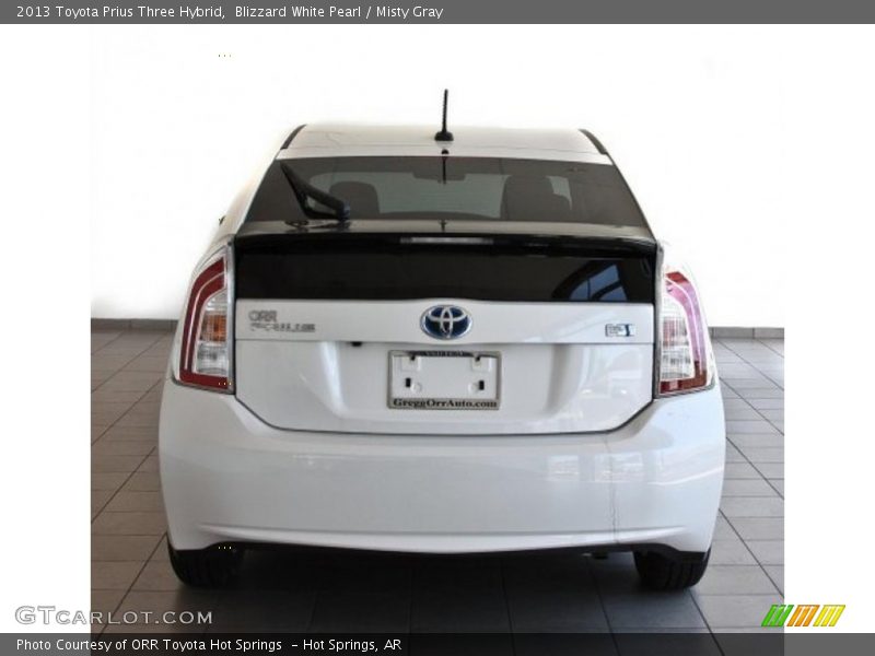 Blizzard White Pearl / Misty Gray 2013 Toyota Prius Three Hybrid