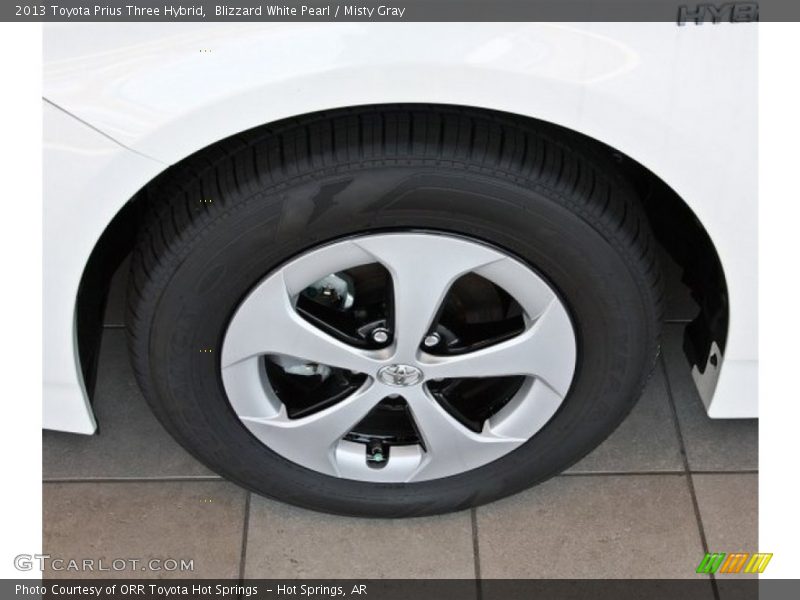 Blizzard White Pearl / Misty Gray 2013 Toyota Prius Three Hybrid