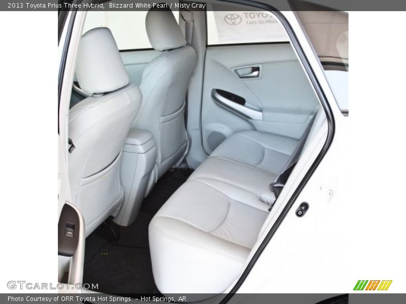 Blizzard White Pearl / Misty Gray 2013 Toyota Prius Three Hybrid